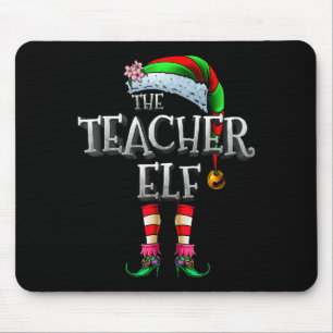The Teacher Elf Shirt Matching Family Funny Christ Mouse Pad