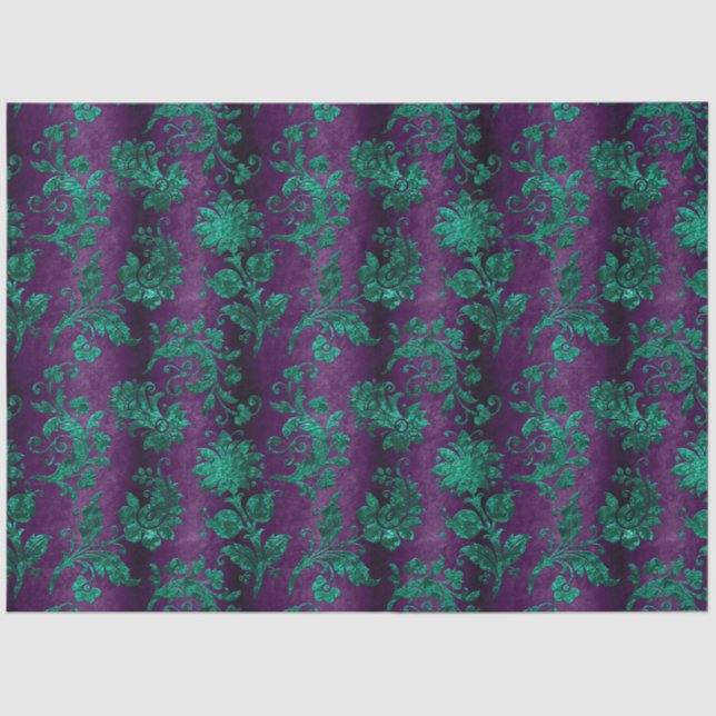 The Teal Velvet  Series Design 7 Tissue Paper (Front)