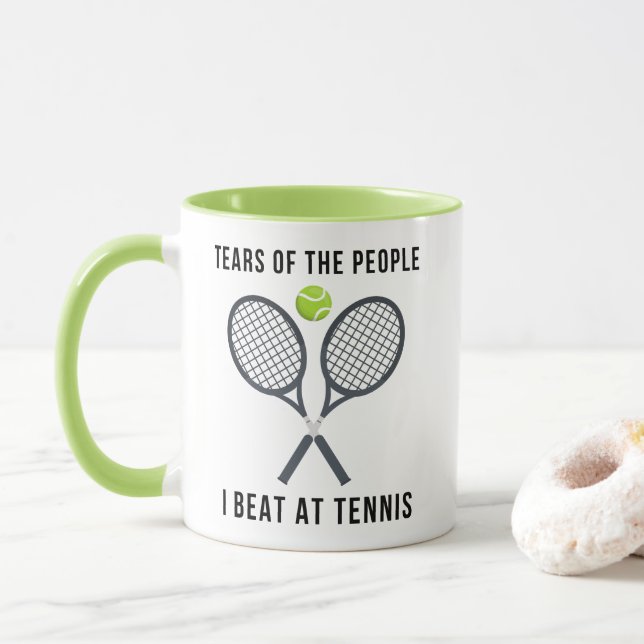 The Tears of People I Beat at Tennis Funny Mug (With Donut)