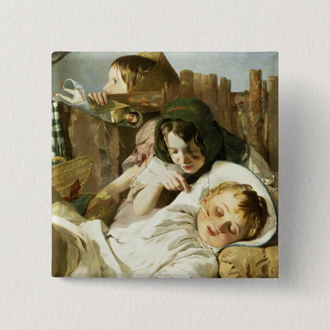 The Tease 2 Inch Square Button (Front)