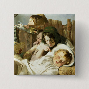 The Tease 2 Inch Square Button