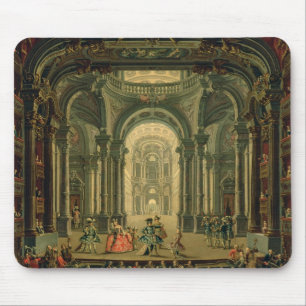 The Teatro Reale in Turin (oil on canvas) Mouse Pad