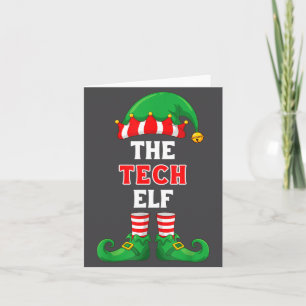 The Tech Elf Shirt Christmas For It Guy Tech Suprt Card