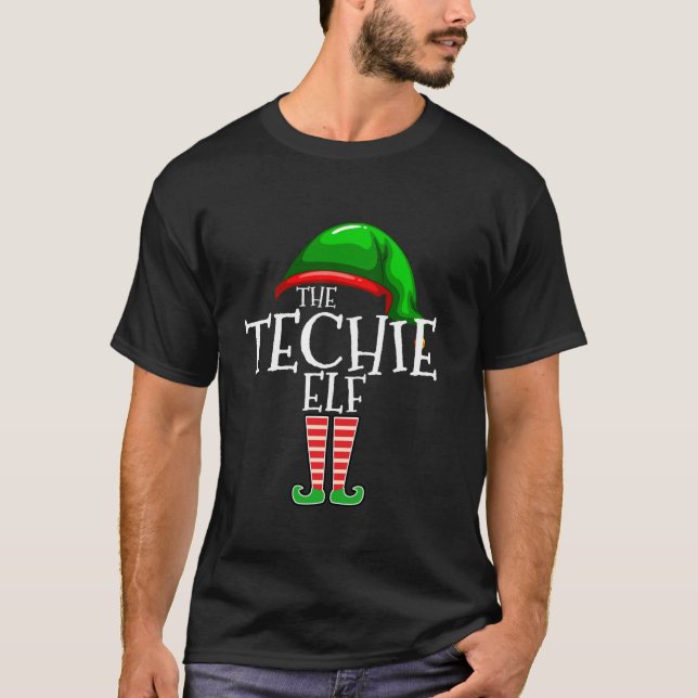 The Techie Elf Family Matching Group Christmas T S T-Shirt (Front)