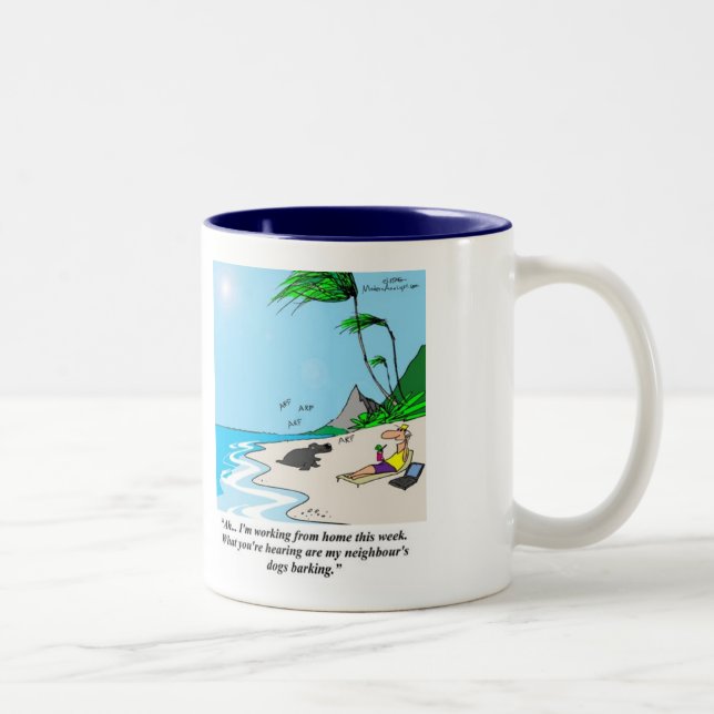 The Telecommuting Business Analyst # 1 Two-Tone Coffee Mug (Right)