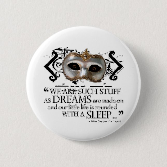 The Tempest Quote 2 Inch Round Button (Front)