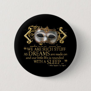 The Tempest Quote (Gold Version) 2 Inch Round Button