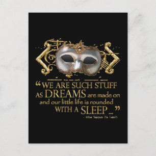The Tempest Quote (Gold Version) Postcard