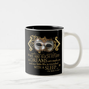The Tempest Quote (Gold Version) Two-Tone Coffee Mug