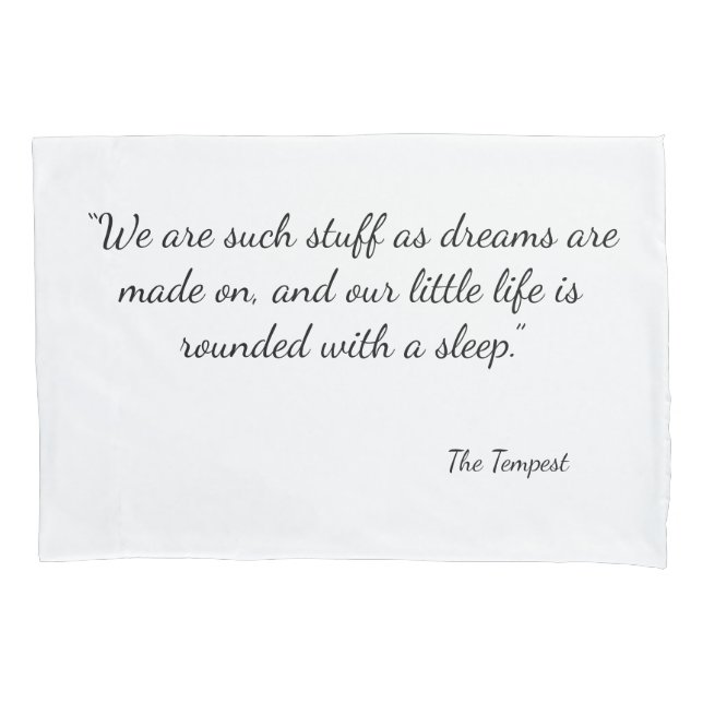 The Tempest quotes double-sided pillow case (Front)