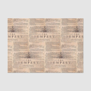 The Tempest Shakespeare Play Cream Tissue Paper