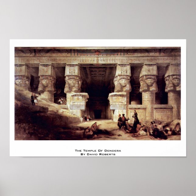 The Temple Of Dendera By David Roberts Poster (Front)