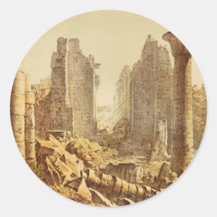 The Temple of Karnak in Egypt Classic Round Sticker