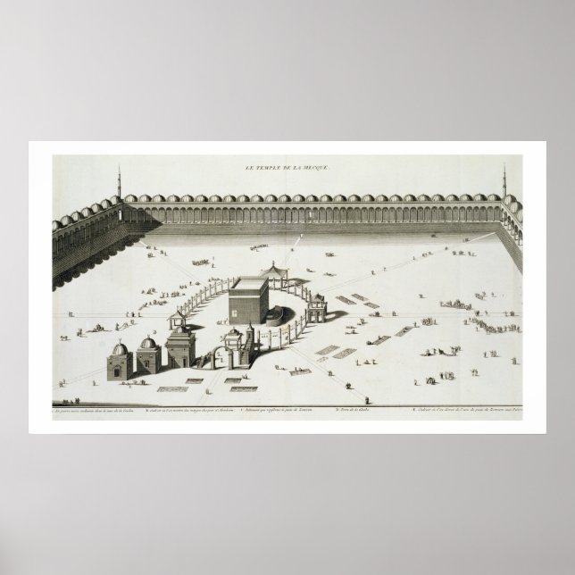 The Temple of Mecca (engraving) Poster (Front)