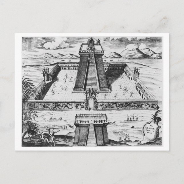 The Templo Mayor at Tenochtitlan Postcard (Front)