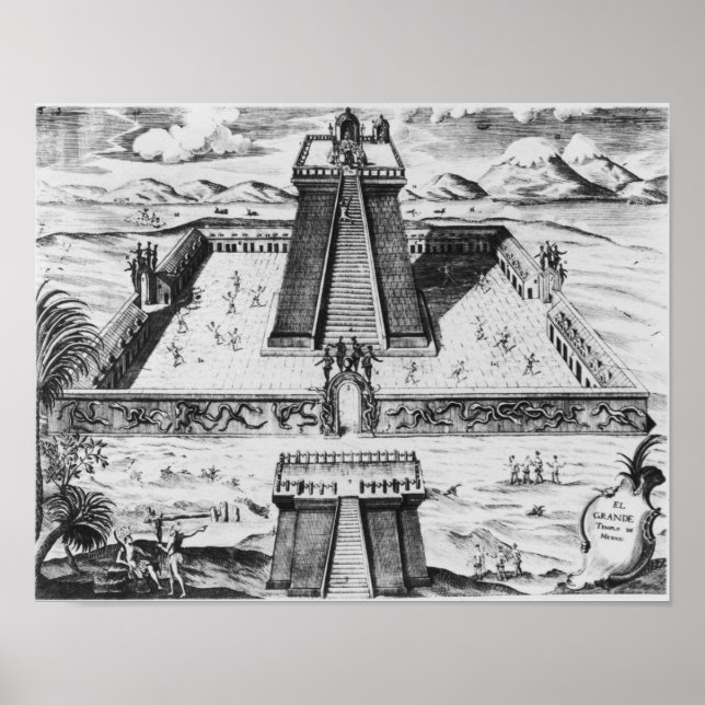The Templo Mayor at Tenochtitlan Poster (Front)