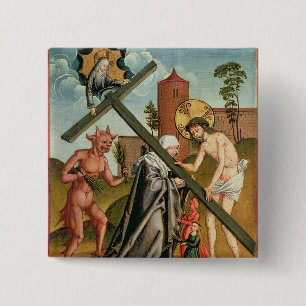 The Temptation of a Saint 2 Inch Square Button