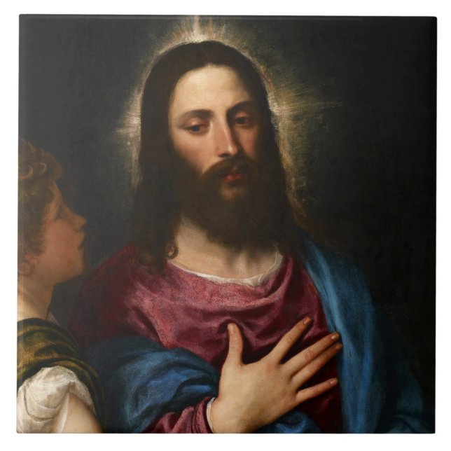 The Temptation of Christ, Titian Tile (Front)