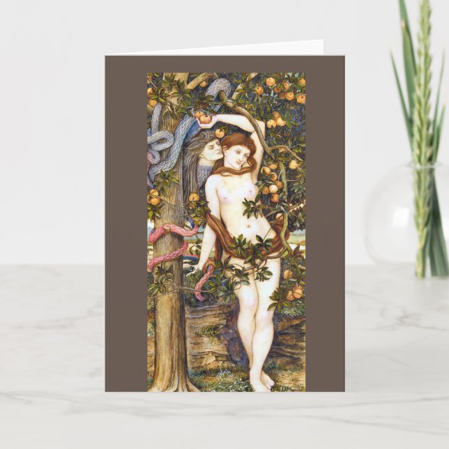 The Temptation of Eve John Roddam Spencer Stanhope Card (Front)