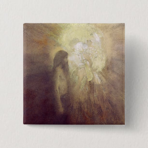 The Temptation of St. Anthony, 1883 2 Inch Square Button