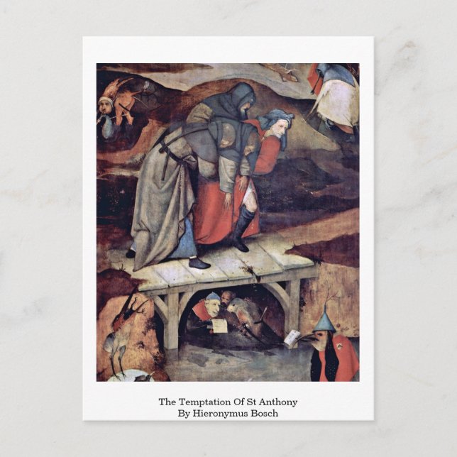 The Temptation Of St Anthony By Hieronymus Bosch Postcard (Front)