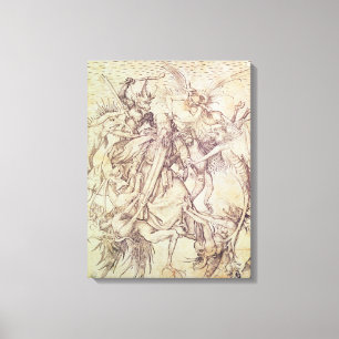 The Temptation of St. Anthony (engraving) Canvas Print