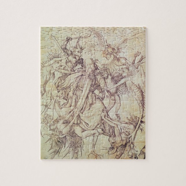 The Temptation of St. Anthony (engraving) Jigsaw Puzzle (Vertical)