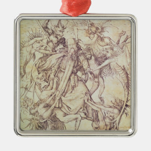 The Temptation of St. Anthony (engraving) Metal Ornament