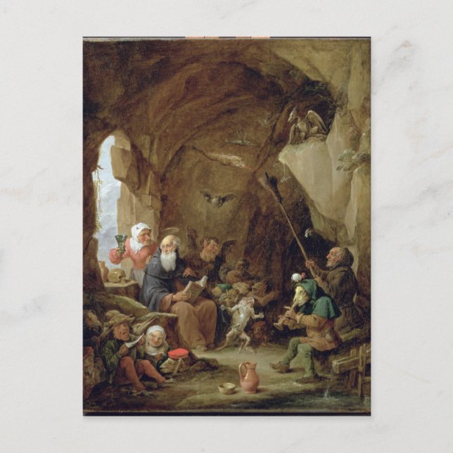 The Temptation of St. Anthony in a Rocky Cavern Postcard (Front)