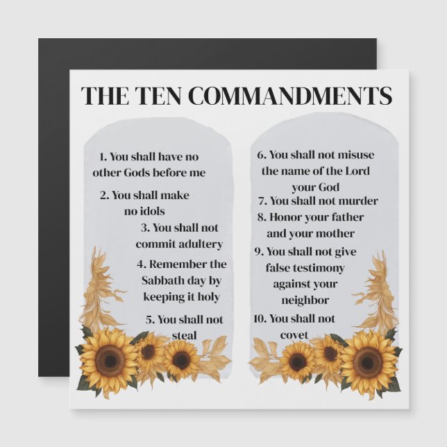 The Ten Commandments (Front/Back)