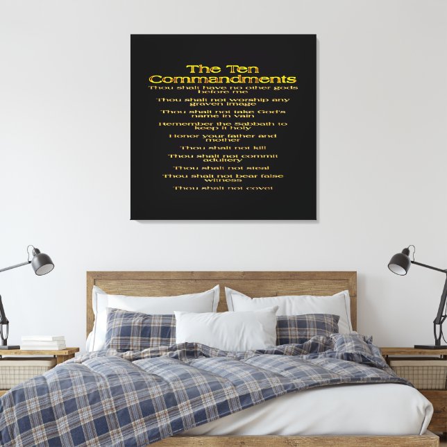 The Ten Commandments 01 Canvas Print (Insitu(Bedroom))