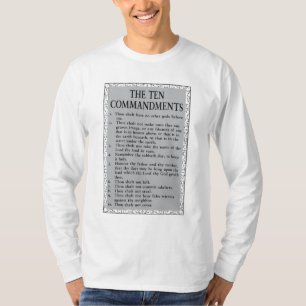 The Ten Commandments Bible Mens Long Sleeve T-Shirt