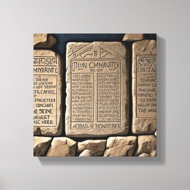The Ten Commandments Canvas Print (Front)