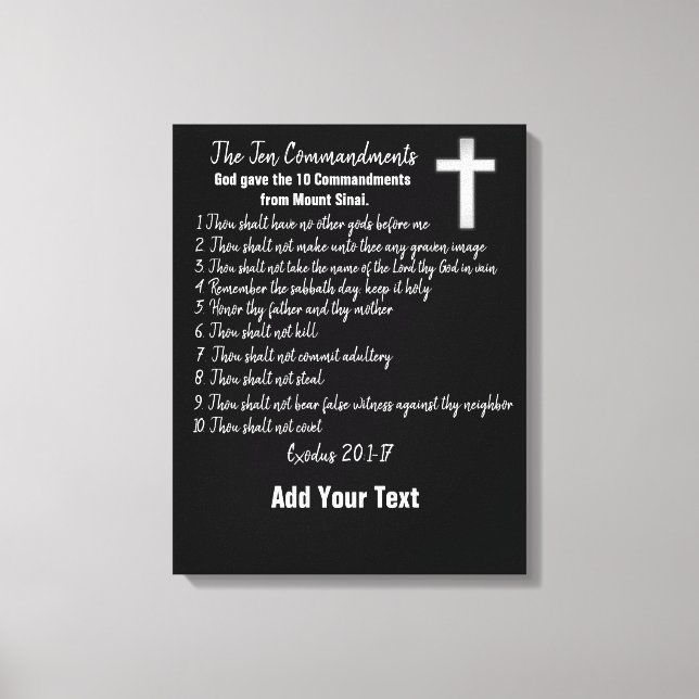 The Ten Commandments - Canvas Print (Front)