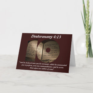 The Ten Commandments Card
