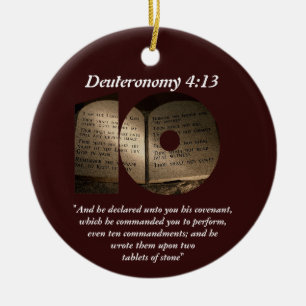The Ten Commandments Ceramic Ornament