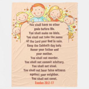 The Ten Commandments - Fleece Blanket, 60"x80" Blanket