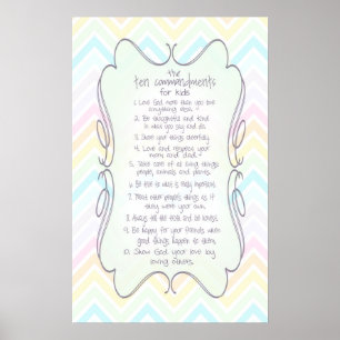 The Ten Commandments for Kids Poster