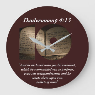 The Ten Commandments Large Clock