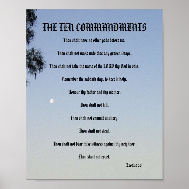 The Ten Commandments - Pine Moon Poster (Front)
