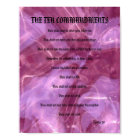 The Ten Commandments - Pink Glass