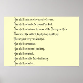 The Ten Commandments Poster