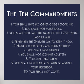 The Ten Commandments Poster