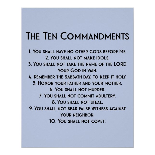 The Ten Commandments Poster (Front)