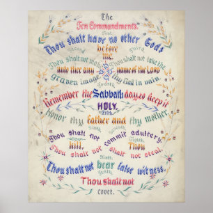 The Ten Commandments poster/print Poster
