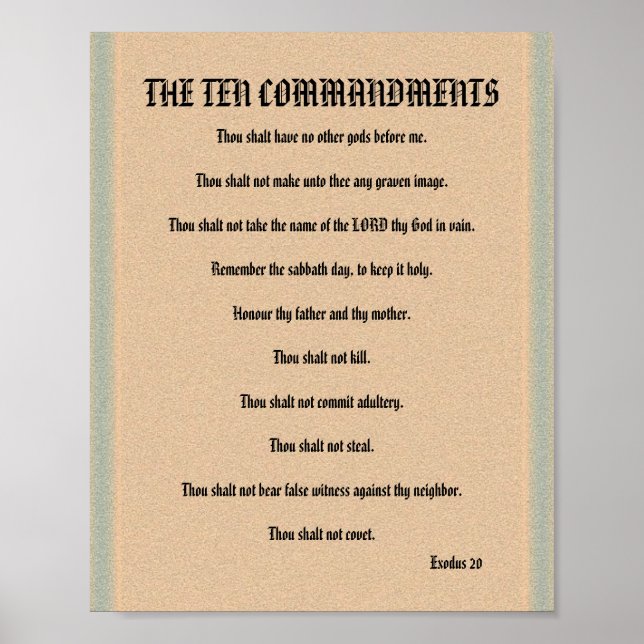 The Ten Commandments - Stone Column Poster (Front)