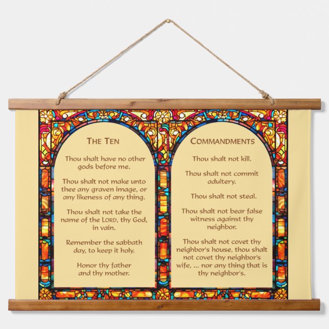 The Ten Commandments Tapestry (Front)