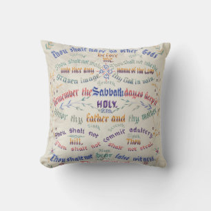 The Ten Commandments Throw Pillow