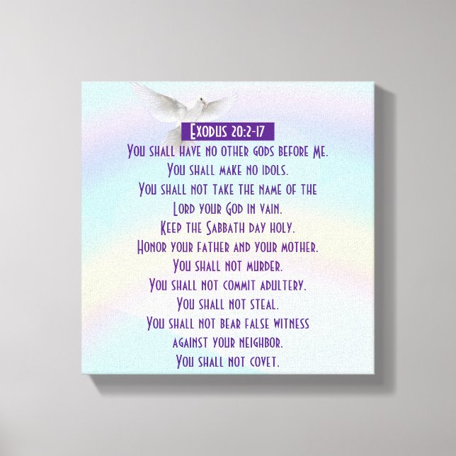 The Ten Commandments -  Wrapped Canvas (Gloss) (Front)
