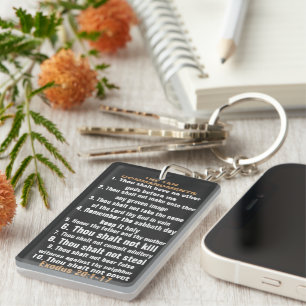 The Ten CommandmentsRectangle (double-sided) Keychain